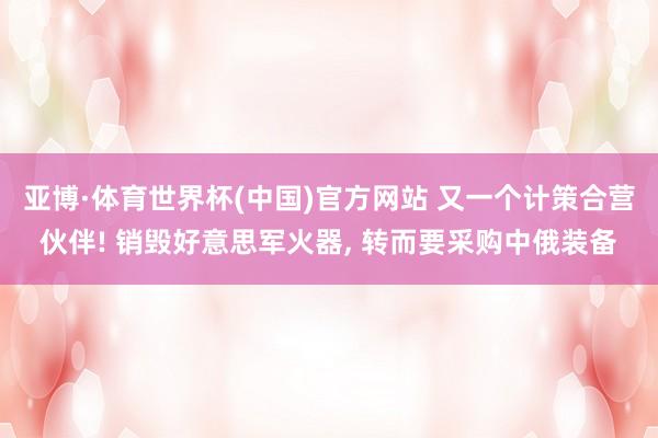 亚博·体育世界杯(中国)官方网站 又一个计策合营伙伴! 销毁好意思军火器, 转而要采购中俄装备