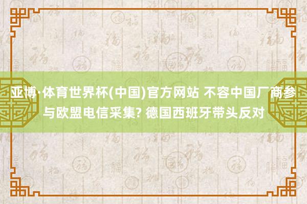 亚博·体育世界杯(中国)官方网站 不容中国厂商参与欧盟电信采