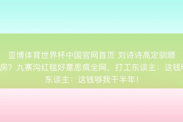 亚博体育世界杯中国官网首页 刘诗诗高定驯顺值县城一套房？九寨沟红毯好意思疯全网，打工东谈主：这钱够我干半年！