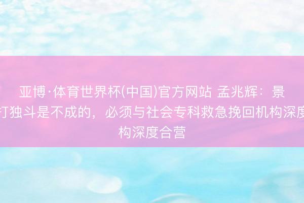 亚博·体育世界杯(中国)官方网站 孟兆辉：景区单打独斗是不成的，必须与社会专科救急挽回机构深度合营